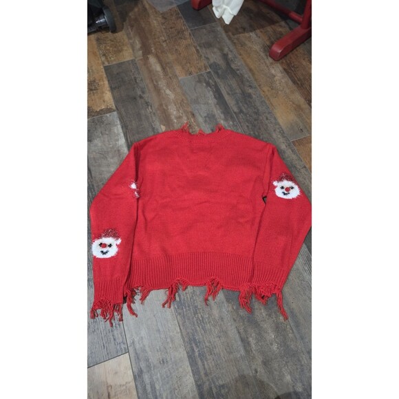 No Comment Girls Red Santa Christmas Sweater Large (14) NWT - Picture 2 of 6